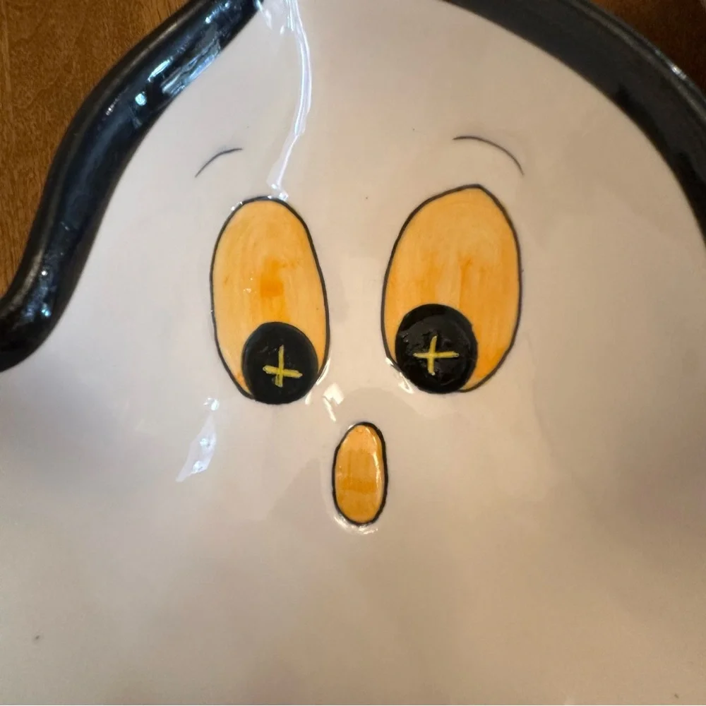 Vintage Target Halloween Ghost Ceramic Dishes – Set of 2